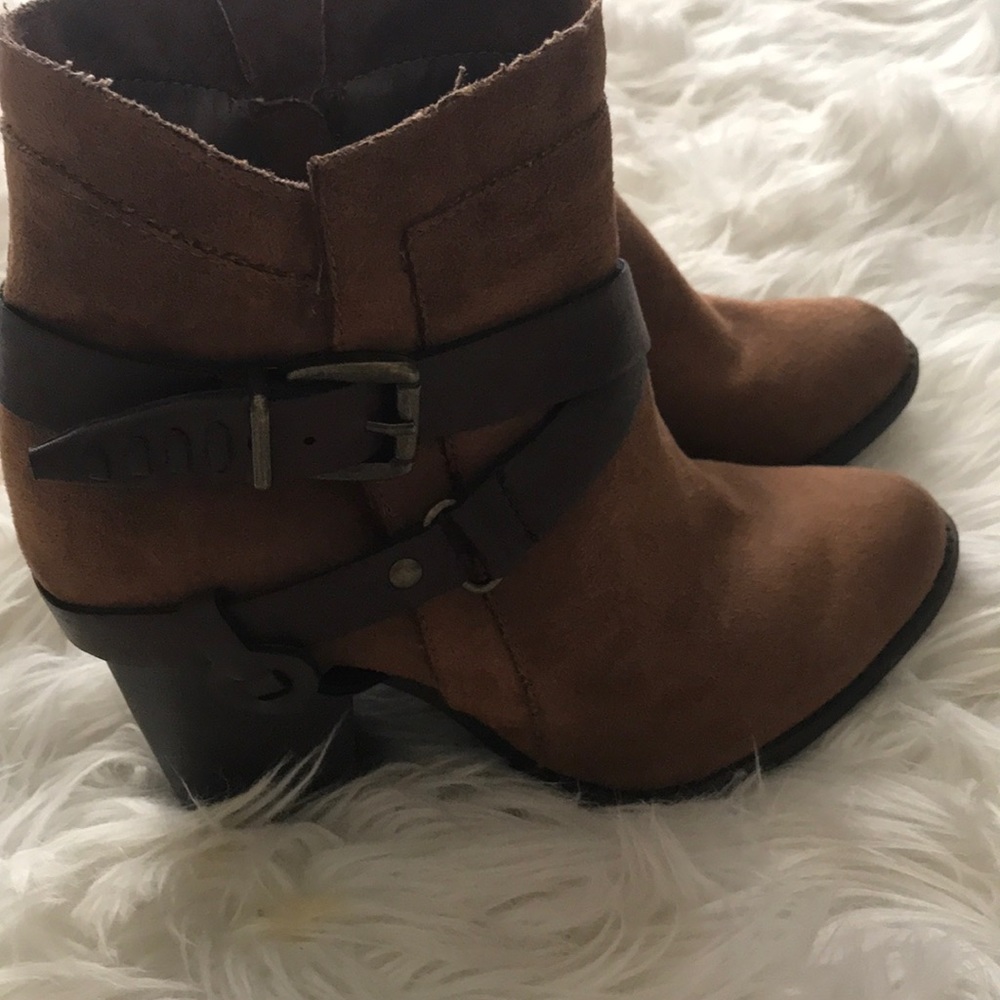 Khaki booties new condition